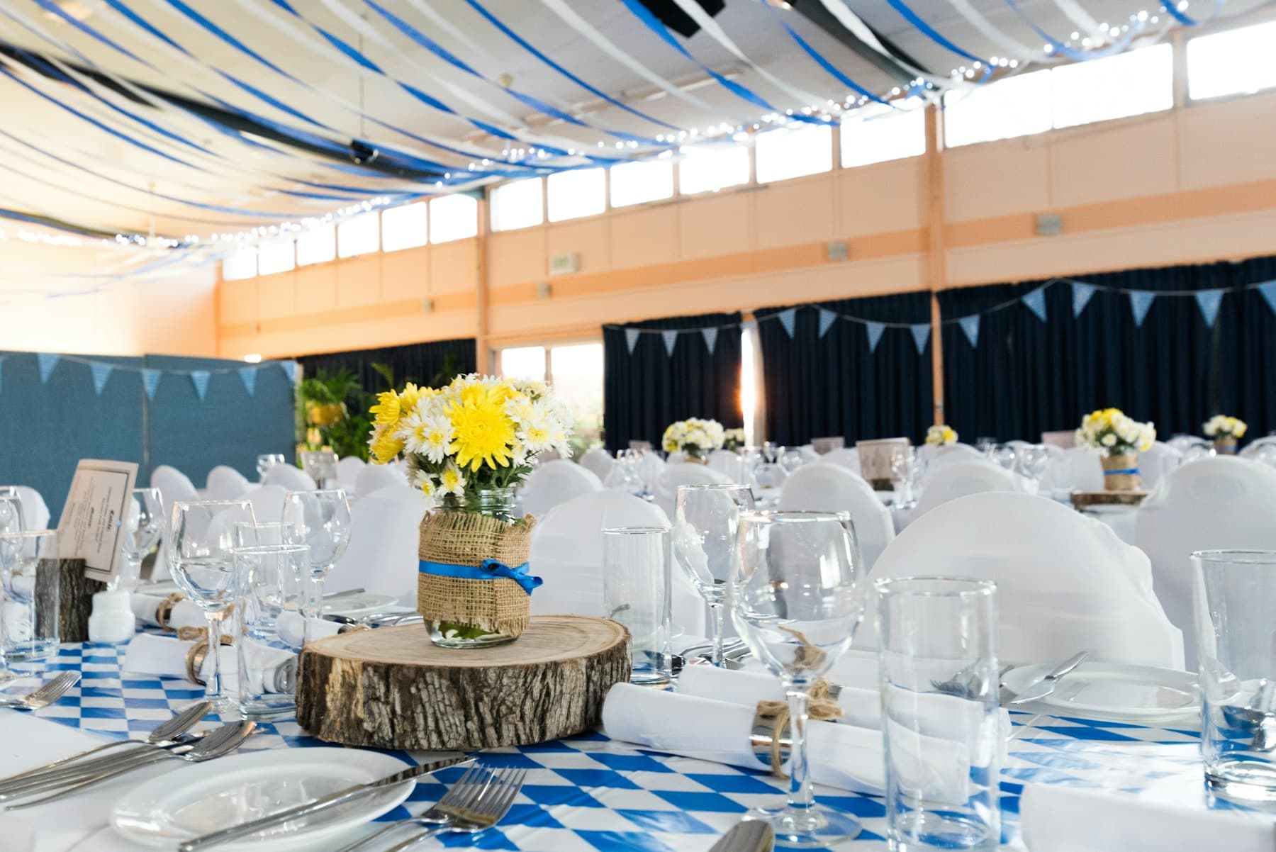 Reception tablescape with candles